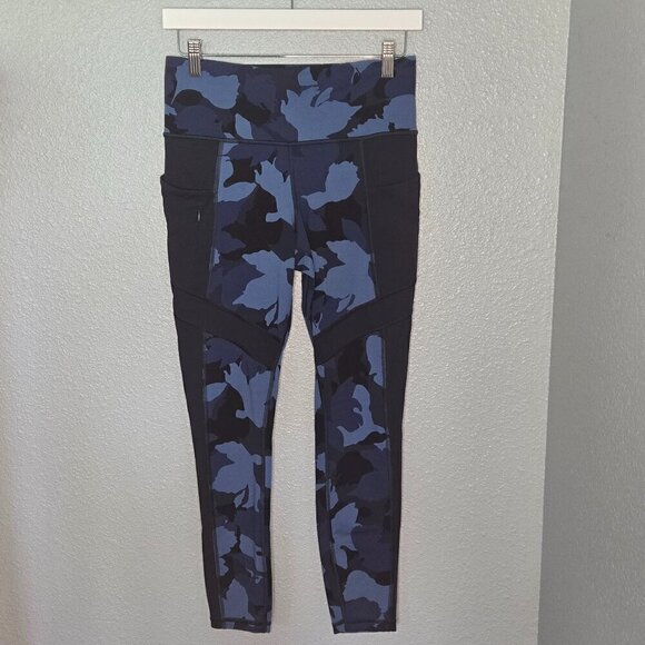 Athleta All In 7/8 Tight - S Navy Camo - Picture 3 of 7